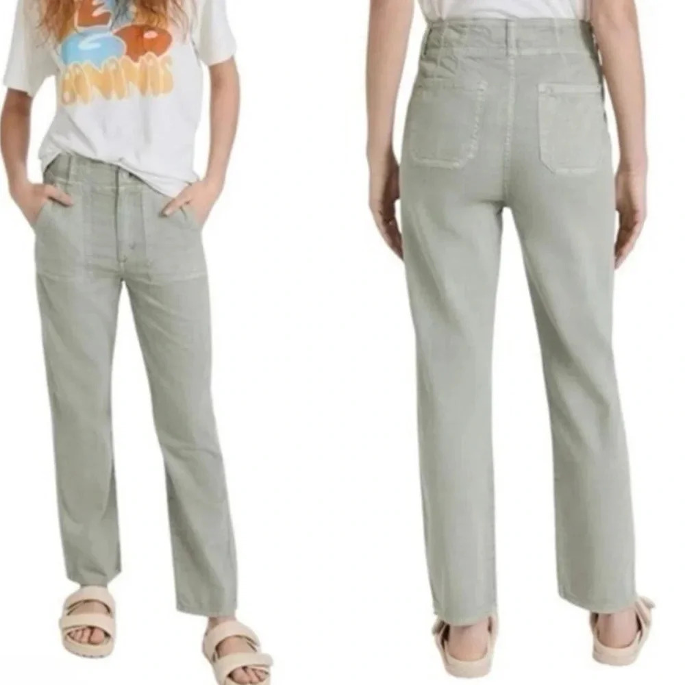 NWT Joe's Jeans The Honor High Rise Vintage Straight Utility Pants Green Size 30